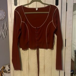 BP cropped long sleeve t shirt